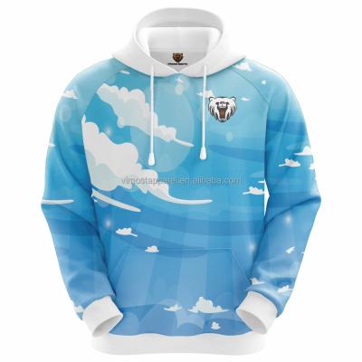 China New Fashion Windproof Hoodie Men's Casual Blue Printed Men's Hoodies With Fashion Patterns for sale