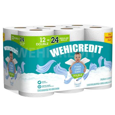 China Virgin Wood Pulp Quickly Dissolving Premium Toilet Paper Industrial Wholesale for sale