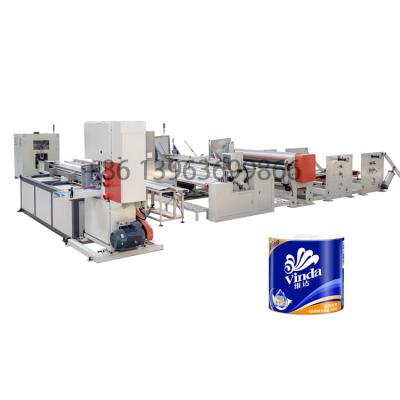 China Hotels Toilet Paper Roll Tissue Paper Rewinding Perforating Machine Automatic Embossing Equipment For The Production Of Make Toilet Paper Tissue Paper for sale