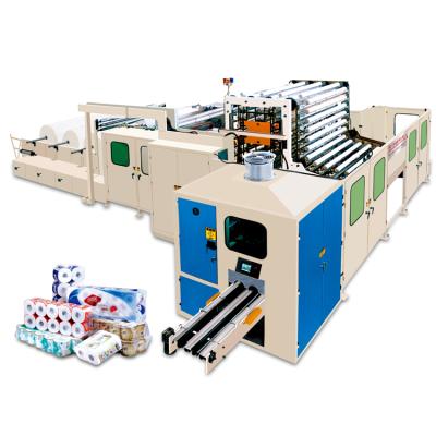 China Automatic 4150mm high quality hotels 3000mm non stop rewinding and perforating toilet paper tissue paper roll machine equipment for sale