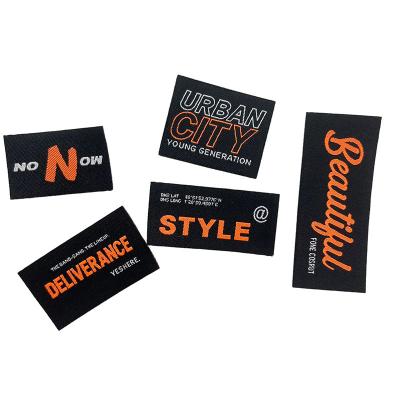 China Garment Apparel Label Washable Custom Woven Label Hand Tags With Sample Service for sale