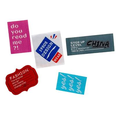 China Washable Woven Custom Garment Processing Accessories Neck Label With Customized Sample for sale