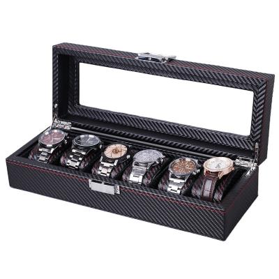 China High Quality Waterproof Shockproof Dustproof Watch Organizer Box Packaging Case Carbon Fiber for sale