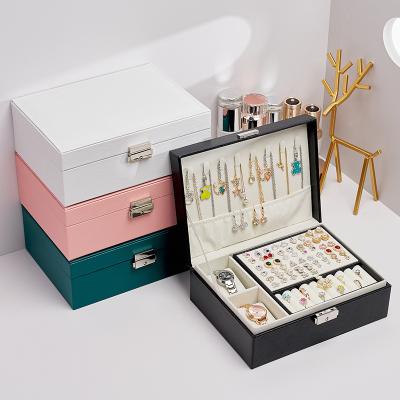 China Multi-Layer Necklace Ring Jewelry Display Jewelry Organizer Large Capacity Large Capacity Jewelry Storage Box Earrings for sale