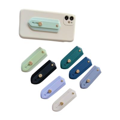 China Wholesale Adjustable iPhone 12 Finger Silicone Solid Color Sticker Back Holder Ring Phone Holder Universal For for sale