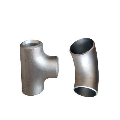 China Galvanized Painting Silver Gold Butt Weld Carbon Steel Tee Pipe Fitting for sale