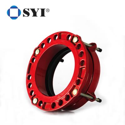 China QT450-10 Body EPDM Sealing Rubber Ductile Iron Pipe Flange Adopter For PE And PVC Pipes zu verkaufen