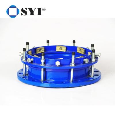 China EN545 EN598 Ductile Iron Brass Thrust Ring PE Restraint Flange Adaptor For PE Pipe for sale