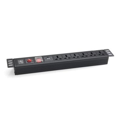 China 12v Residential / Multipurpose Household Multi Function Extension Power Distribution Unit Power Strip 6 Outlets for sale