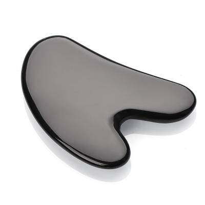 China Popular Black Obsidian Gua Sha Fashion Products, Black Obsidian Gua Sha, Heart Shape Anti Aging Gua Sha for Body and Face for sale