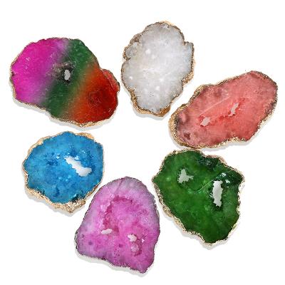 China Wholesale Waterproof Mobile Phone Red Grip Natural Stone Quartz Druzy Holders Mobile Phone for sale