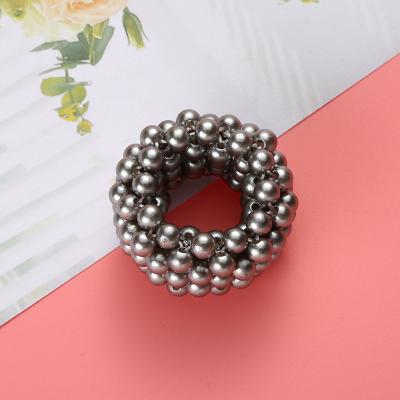 China Ring Factory Exquisite round elastic hair elastic pearl hair tie, fashion Korea style pearl headband, wedding girls hair accessories for sale