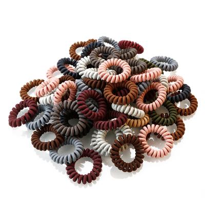 China Fashionable High Quality Elastic Hair Band 4.5cm Diameter TPU Cloth Coil Hair Ties Phone Tie Hair Bands for sale