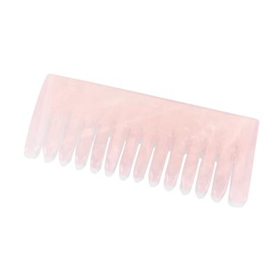 China Waterproof Natural Pink Jade Gua Sha Scraping Facial Jade Gua Sha Rose Quartz Tools Comb for sale