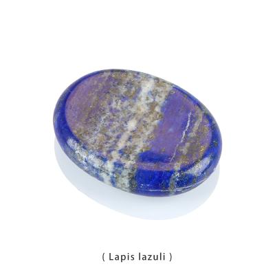 China art & Hot Selling Natural Gemstone Collectible Lapis Lazuli Engraved Worry Stone For Gift for sale