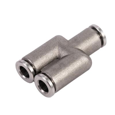 China One Touch Pressing Machinery Repair Shops Stainless Steel Y To Connect Compact Type PY Pneumatic One Touch Fitting Tube Fittings for sale