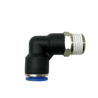 China Machinery Repairs Workshop PL8-03 Air Pneumatic Fitting Brass Pneumatic Fitting Air Hose Fitting Elbow Hoses Straight Connector for sale