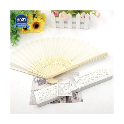 China Fashion China Wedding Gift China Wholesale Price Cloth Indoor And Outdoor Fan Summer Use Bamboo Crafts Beautiful Silk for sale