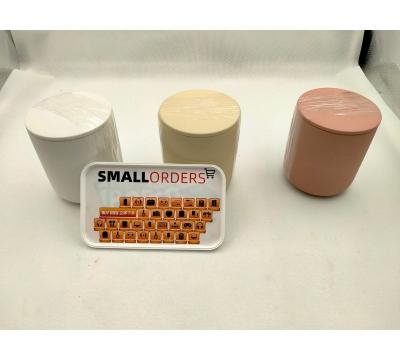 China Smallorders C29 Modern Custom Creative Multi Color Home Decor Matte Scented Candle Jar Candle Set With Cover Ceramic Candle Jar for sale