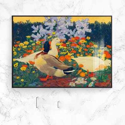 China New classic/postmodern simple modern flower and bird oil painting home decoration for living room wall decorative painting for sale