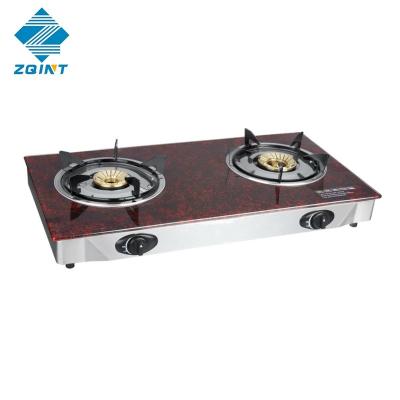 China High Quality Home Kitchen Gas Cooker Two Burners Color Glass Panel Gas Cookers For Home Kitchen for sale