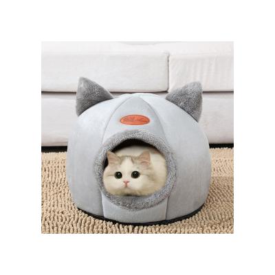 China Warm Partially Enclosed Comfort Cat Bed Pets House Highest Quality Cat/Dog Winter Deep Sleep Tent for sale