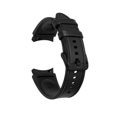 China Luxury Brand Leather Watchband For Samsung Galaxy Watch 4 Strap 20mm Smart Watchband For Samsung for sale