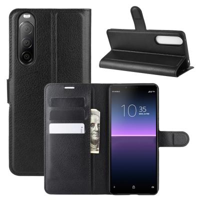 China Protect Mobile Phone For Sony Xperia 5II Case For Sony 10II Case Insert Card Case Back Cover Clamshell Anti-Falling Mobile Cover for sale