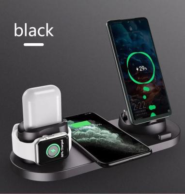 China Earphone 3 in 1 Bracket Multifunctional Wireless Radio Earphone Watch Charger Fast Charger 6 in 1 Mobile Phone Wireless Charger for sale