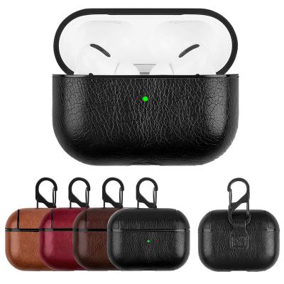 China High Quality Shockproof PU Leather Case For Airpods Pro Cover Luxury Leather Cover For Airpods 3 For Apple Airpods Pro Case With Package for sale