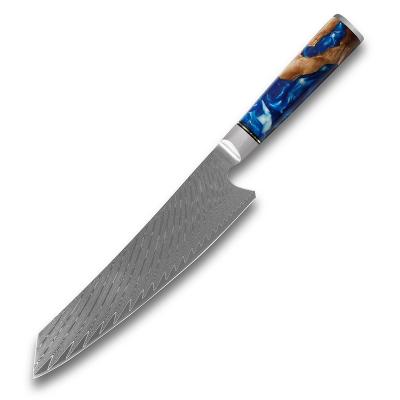 China Morden Viable Luxury Damascus Cooking Knife Set 7.5 Inch Santoku Knife 67 Layers Damascus Steel Kitchen Knife for sale