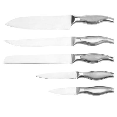 China Sustainable Luxury Stainless Steel 5-Pieces Knives Set Kitchen Peeling Fruit Knife for sale