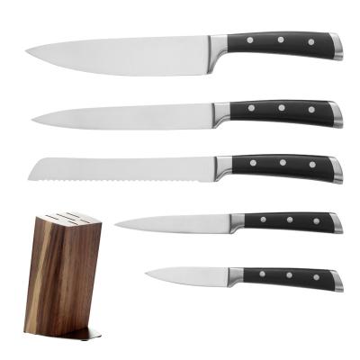 China K0419 Senpin 6pcs Viable Kitchen Knives Stainless Steel Kitchen Knife With Block Set for sale