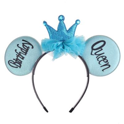 China Ziming style American main wear decoration birthday and Queen headband crown headband children party DIY mouse ears headband for sale