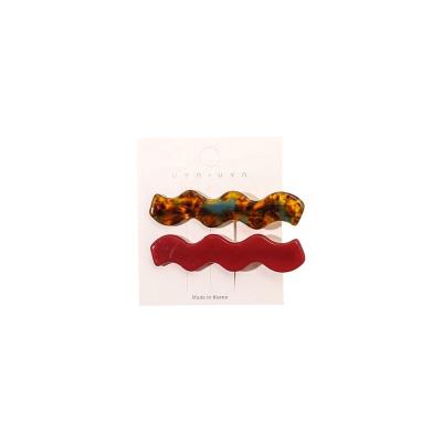 China Korean Hair Clip Ziming Vintage Leopard And Splashing Ink Water Wave Acetate Fringe Hair Clip Duck Mouth Base Acetic Acid Hair Clip for sale