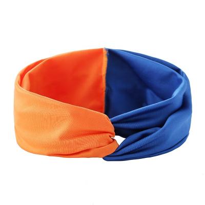 China Party Ziming Wide Sports And Yoga Hair Band Plain Color High-elastic Fashion Cross Hair Band For Women for sale