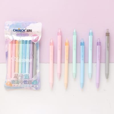 China 8pcs Macaron Color Normal Pens Set Colors 0.5mm Tip Rollerball Pen Writing Marker Liner Office School Supplies Soft Gift for sale