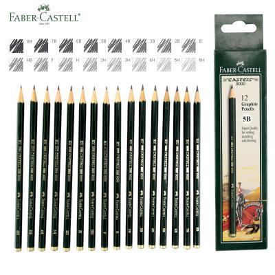 China office & School Pencil Wholesale Faber Castell Art Graphite Pencil 9000# for Writing Shading Sketch Graphite Design Charcoal Pencil Artists Drawing for sale