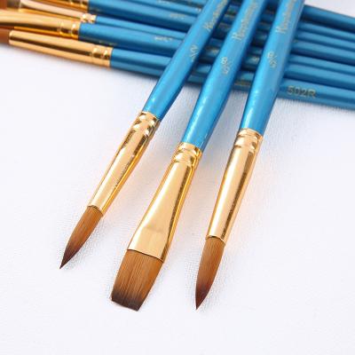 China Watercolor Gouache Acrylic Oil Paint Wholesale Art Brush Paint Watercolor, 5 Acrylic Art Paint Brush Set Oil Face Paint Brushes for sale