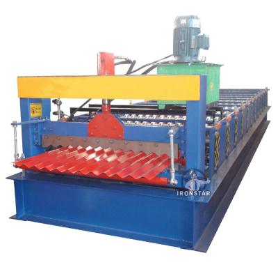 China Advertising Company 762 Corrugate Roofing 836 Corrugated Profile Galvanized Roof Sheet Roll Forming Machine Manufacturer for sale