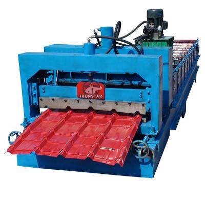 China Advertising Company F 980 Steel Glazed Metal Profile Roofing Sheet Color Tile Roll Forming Machine Manufacturer for sale