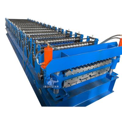 China Advertising Company Steel Panel Maker Equipment For Sheet Metal Roofing Sheet Double Layer Roll Forming Machine for sale