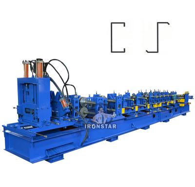 China Advertising company c z automatic purlin automaton high quality CZ u purlins roll forming machine for sale