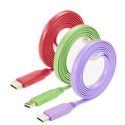 China 6ft COMPUTER LAN RJ45 to FTDI Male to Male USB Console Cable for sale