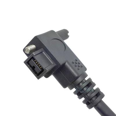 China 90 degree left angle 1394B firewire 9pin to 9pin data cable with screw CLC-72 for sale