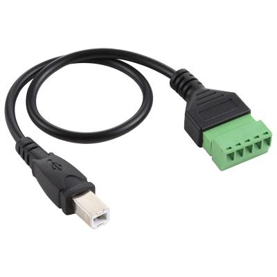 China Convenient USB TYPE-B 5 MALE SOCKET TO PIN SOLDER-FREE USB TERMINALS SOLDERLESS CONNECTOR CONNECTOR ADAPTER CABLE for sale