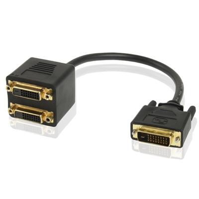 China Convenient DVI MALE to 2 DVI FEMALE CABLE ADAPTER for sale