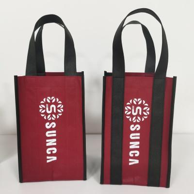 China Reusable Woven Bottle Bag 4 Bottle Wine Packaging Disposable Chinese Winebag Divided Manufacturer No for sale