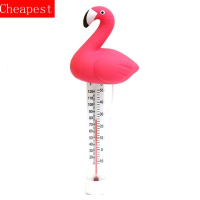 China High Quality Low MOQ Swimming Pool/Spa Round Floating Thermometer Flamingo Swimming Pool Thermometer Floating Thermometer for sale