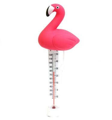 China Hot Sale Swimming Pool Floating Portable Flamingo Pool Thermometer for Outdoor and Bathtub for sale